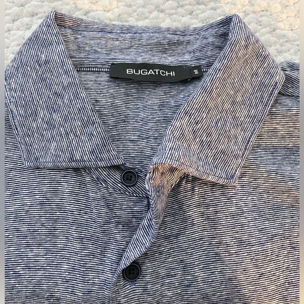 Bugatchi men’s short sleeve button down, MEDIUM